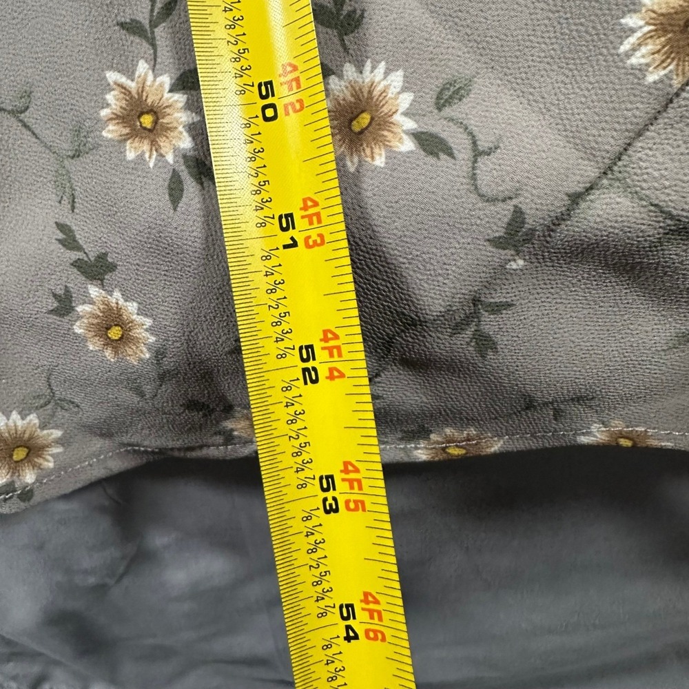Rampage Vintage 90s Daisy Floral Halter Maxi Dress Grey Made in USA Small - Picture 9 of 13